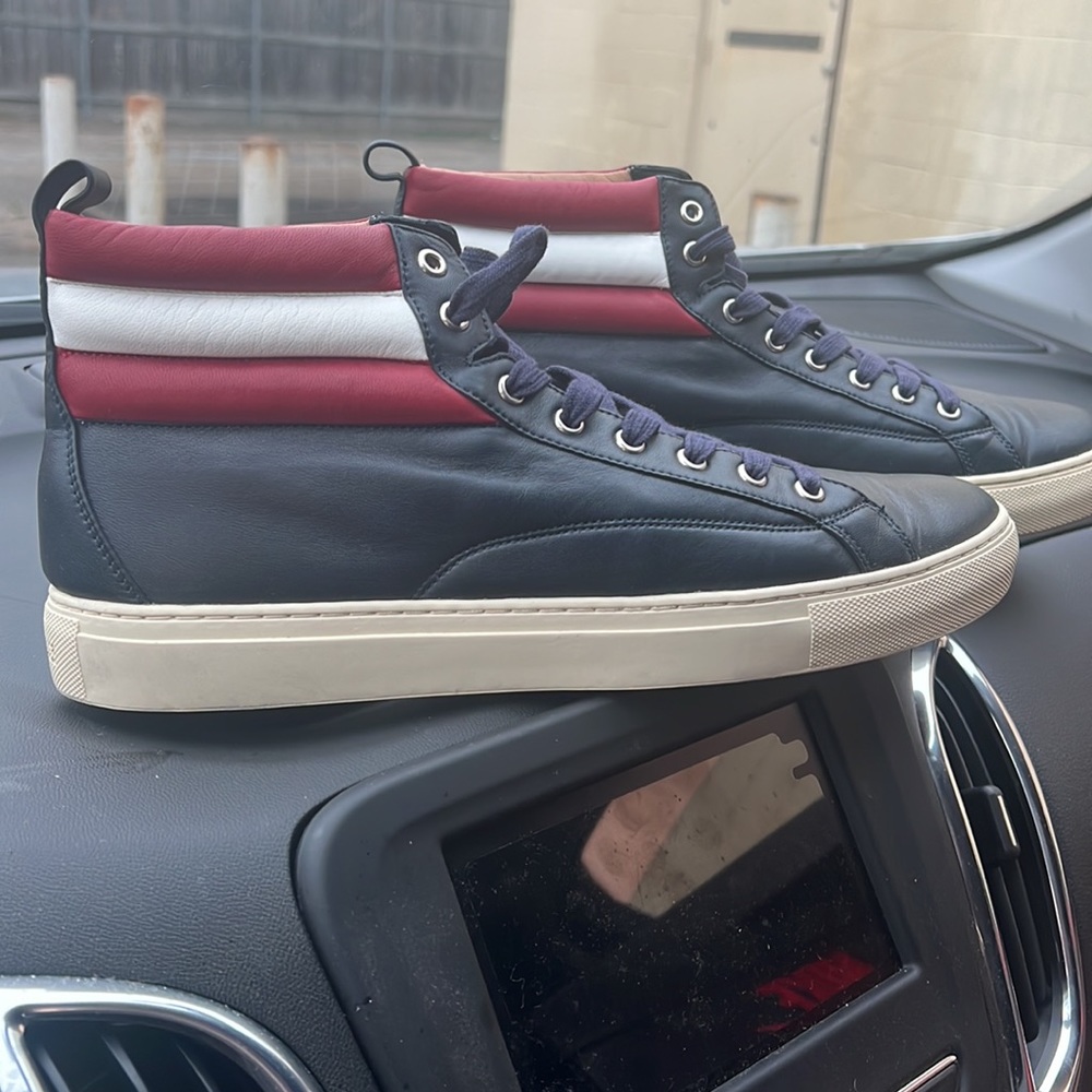 Bally blue navy lamb nappa size 11 eu10 fr44